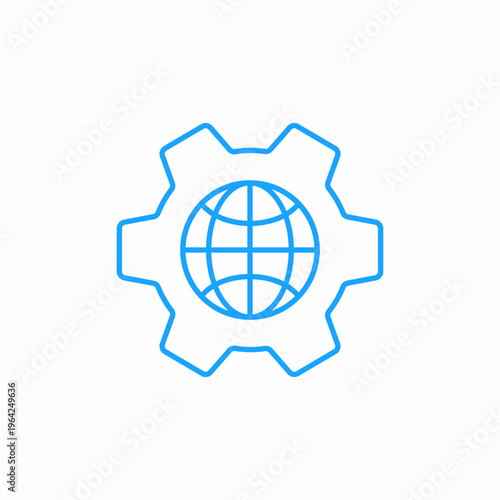 web setting icon sign vector