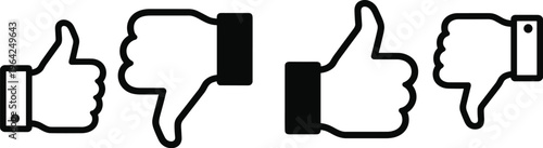 Thumbs Up and Thumbs Down Icons like dislike