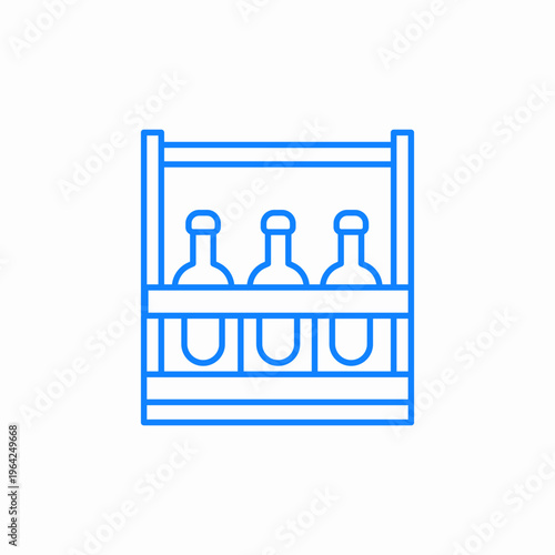 wine case icon sign vector