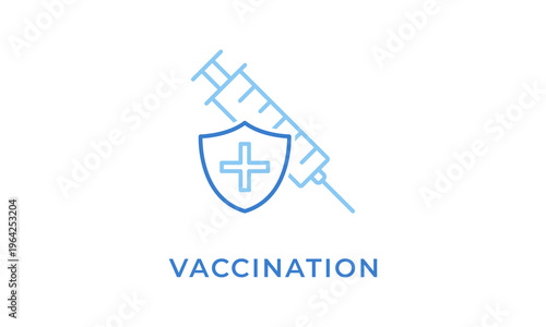 Vaccination vector icon isolated on white background