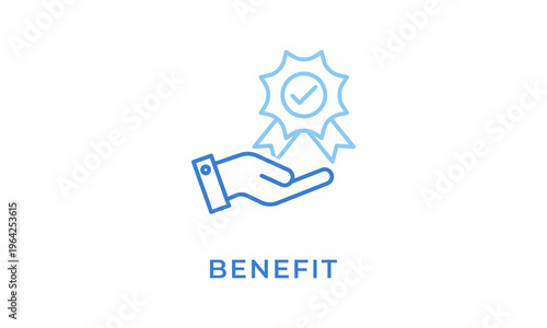 Benefit  vector icon isolated on white background