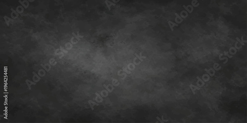 Empty old vintage wallpaper with a dark grunge texture on a dirty black and white concrete wall surface for an industrial design backdrop