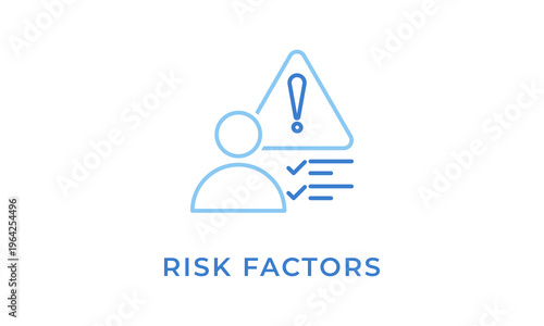 Risk Factors vector icon isolated on white background
