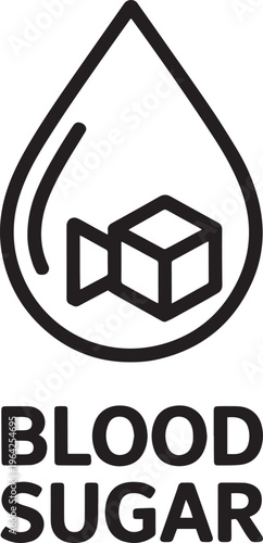 Blood Sugar Icon Representing Diabetes Management and Health