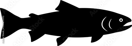 Trout Silhouette Icon Graphic