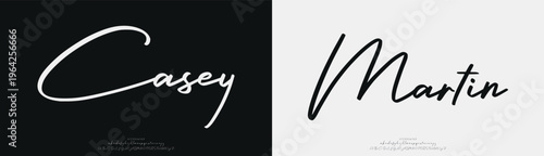 Casey Martin, Script luxury wedding alphabet letters font with tails. Typography elegant classic serif fonts and number decorative vintage retro concept for logo branding. vector illustration

