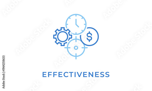 Effectiveness vector icon isolated on white background