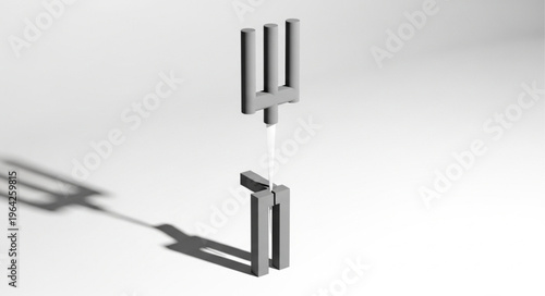 Metal Hinges Connected Together.