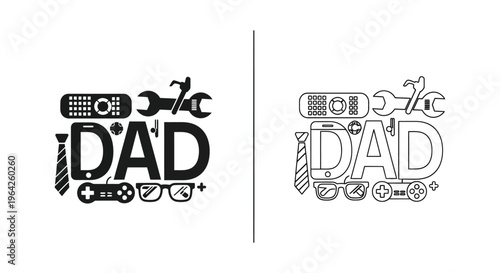 Dad father's day gift funny car truck Vector