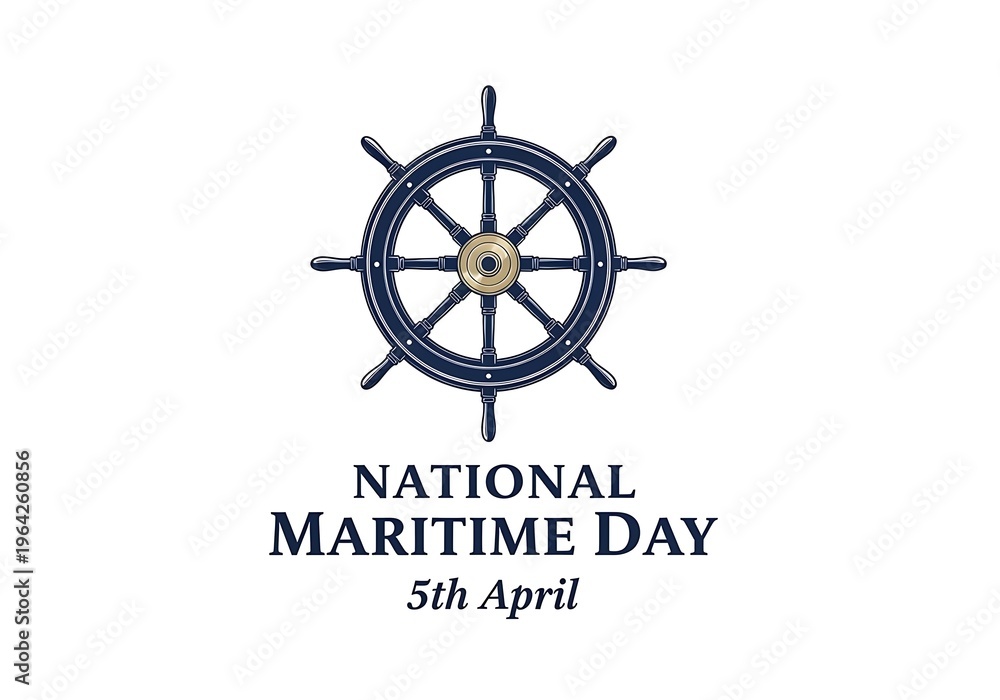 Obraz premium National Maritime Day Illustration