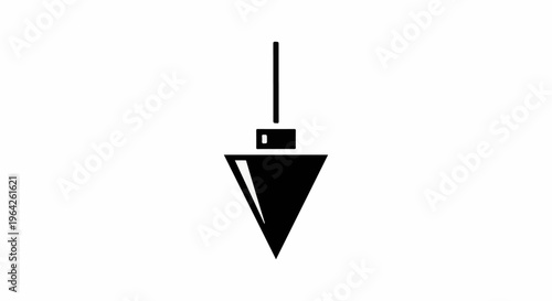 Simple icon of a plumb bob hanging vertically