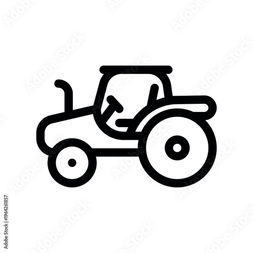 Farming Tractor Vehicle Outline Design Symbol