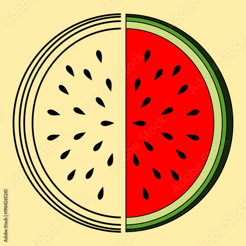 Połówki arbuza na tle