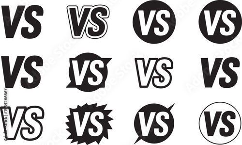 Versus Competition Signs Collection Set