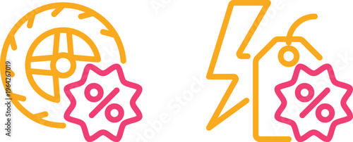 Financial growth and investment opportunities with percentage symbols