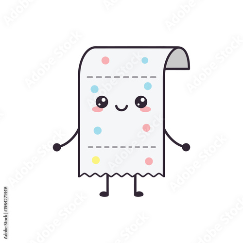 Cartoon Toilet Paper Character Design.