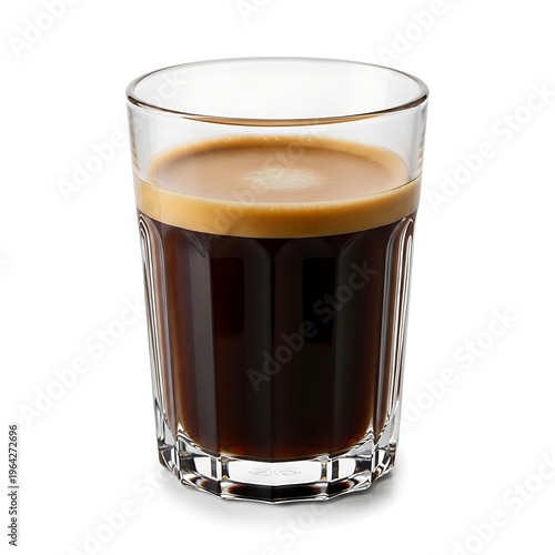Glass of Espresso Coffee Drink.