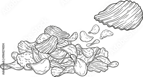 potato chips vactor illustration