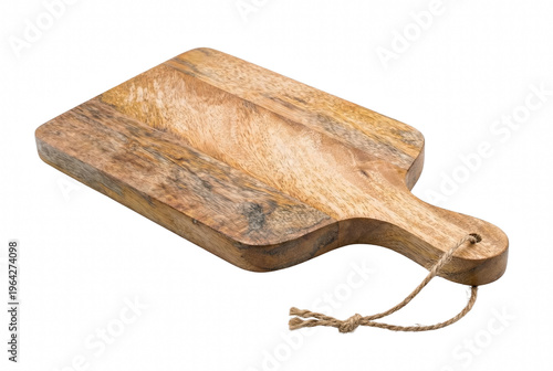 Rustic Wooden Cutting Board with Handle and Jute Rope String