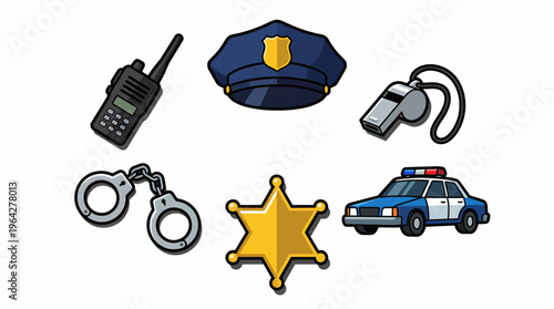Law enforcement and emergency response equipment and symbols
