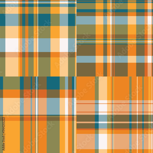Heritage plaid bundle adapted digital use. Classic tartan feel meets contemporary design needs. Vector scalability offers flexibility.