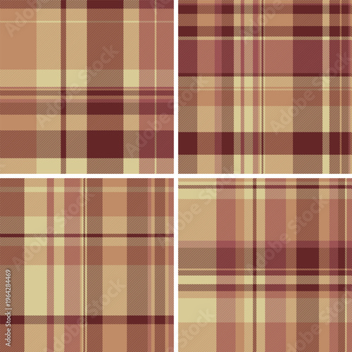 Plaid pack created for pillows and bolsters. Tartan designs bring warm, cozy accents to living spaces. Vector scalability ensures quality.
