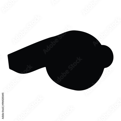 whistle silhouette vector flat design on white background.

