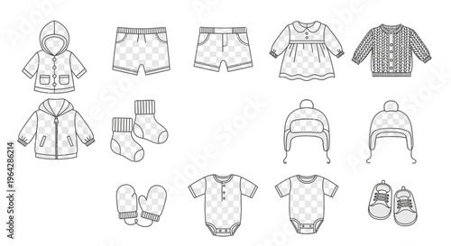 Baby clothes and accessories illustration 26.