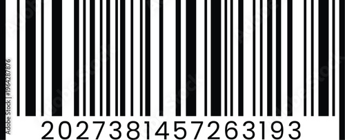 Photo of barcode for product labeling and scanning items