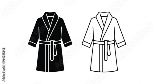 Black and white robe illustration Vector
