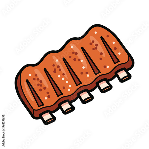Cartoon Ribs Illustration