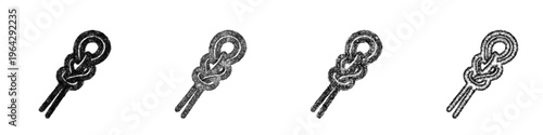 Sketch climbing knot icon design set