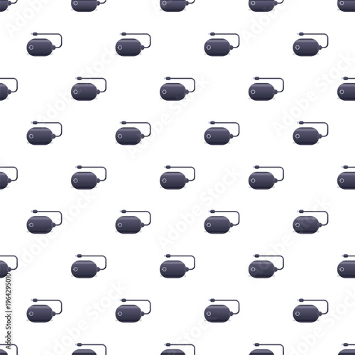 Portable power banks creating a repeating seamless background pattern for charging devices