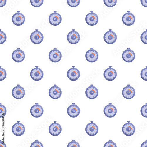 Many stopwatches repeating as a seamless pattern for time management or countdown