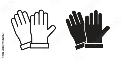 Εκτύπωση καμβά Gloves icon set, logo vector eps10