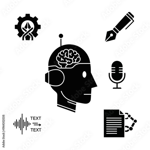 Versatile collection of video playback and editing glyph icons, illustrating essential multimedia control actions for modern digital interfaces and enhanced user experience designs