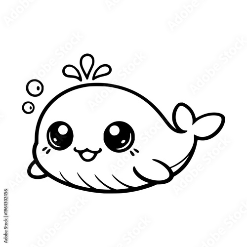 Animal Outline Coloring Book Illustration