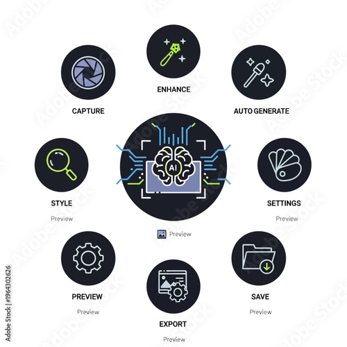 Versatile collection of video playback and editing glyph icons, illustrating essential multimedia control actions for modern digital interfaces and enhanced user experience designs