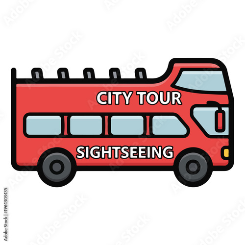 Red Double Decker Bus for City Tour and Sightseeing Activities