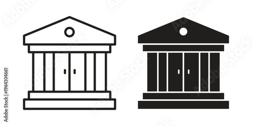 Institute icon set, logo vector eps10