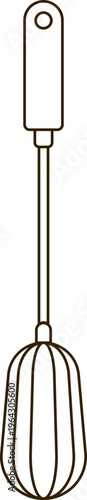 Outline of Whisk Kitchen Utensil