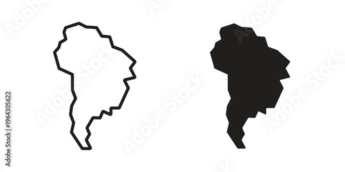 Latin america icon set, logo vector eps10