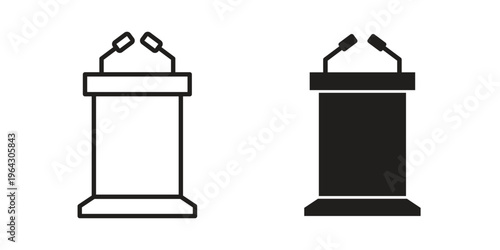 Lectern icon set, logo vector eps10