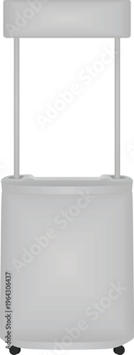 Grey  promotional stand. vector illustration