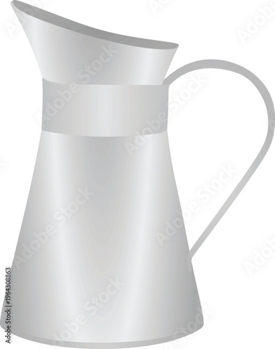 Metal container pot. vector illustration