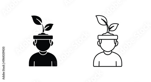Growing ideas innovative minds sprouting creativity Vector