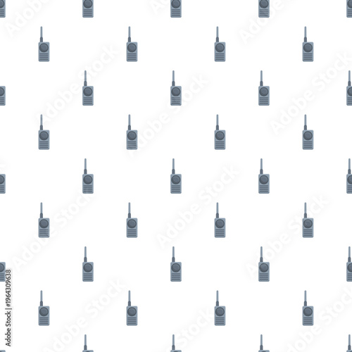 Walkie talkie radios creating a repeating communication device pattern