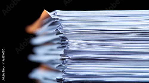 Piles of Legal Documents Representing Antitrust Laws and Business Regulations in a Professional Setting