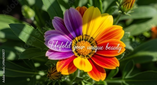 Vibrant Multi-Colored Flower Blooming