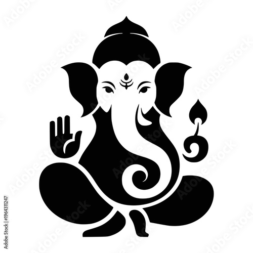lord ganesha line art drawing, god ganesh picture, god ganesh vector image